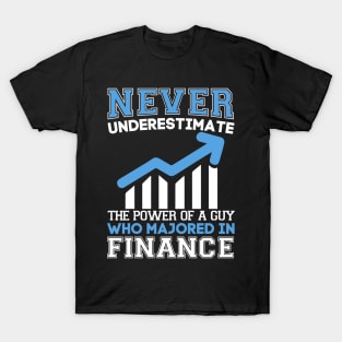 Never underestimate the power of a guy who is majored in finance T-Shirt